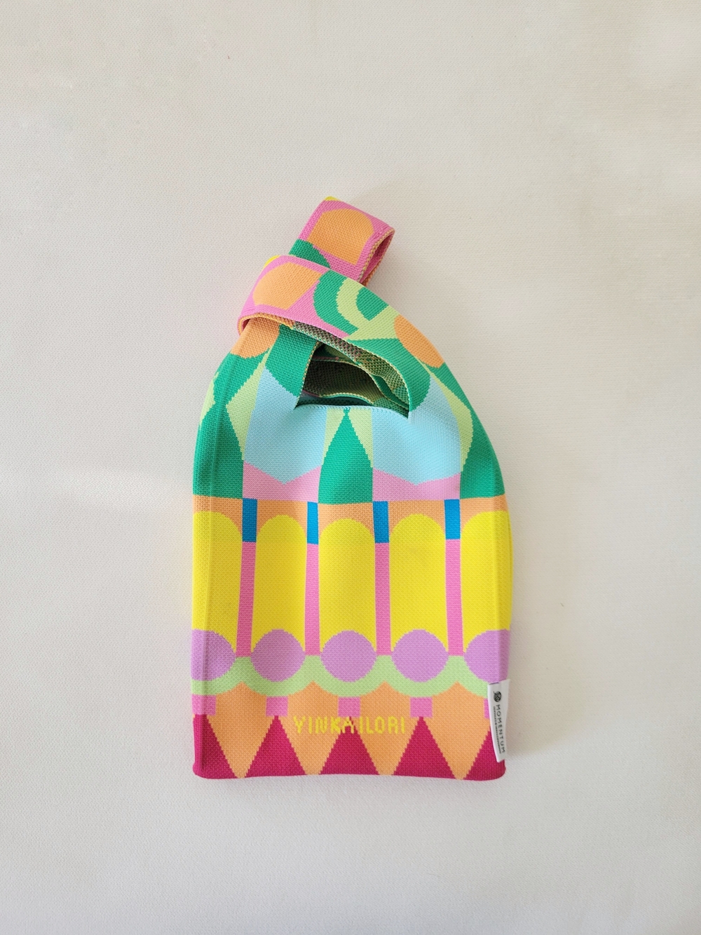 MOMENTUM x YINKA ILORI Colorful Geometric Woven Pattern Art to Wear Tote Bag